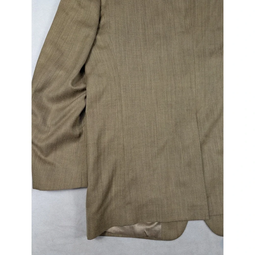 Lauren Ralph Lauren‎ Silk Wool Herringbone Mens Blazer Size 44L